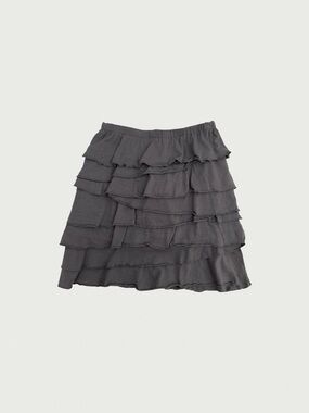 Tiered Knee Length Skirt